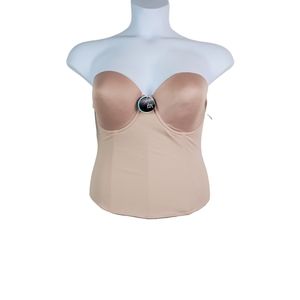 Va Bien Nude Strapless Ultra Lift Low Back Bustier Size 36D NWT